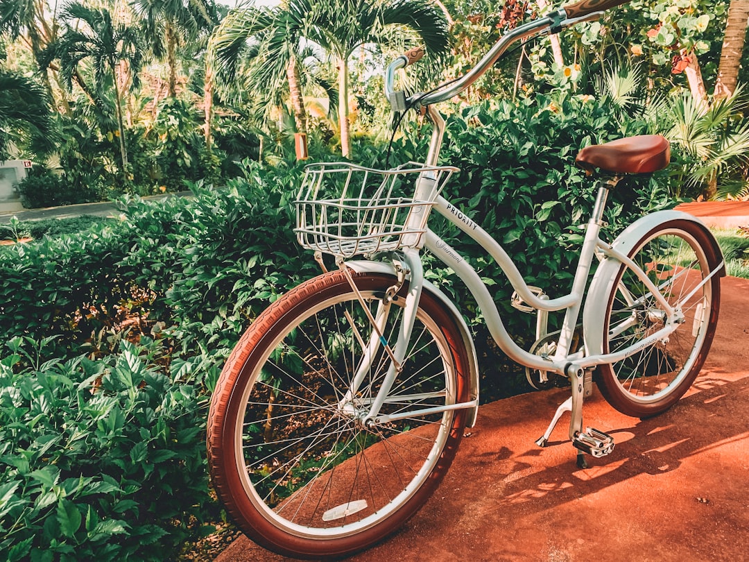 Services White bike at Fairmont Hotel, Mayakoba Cancun